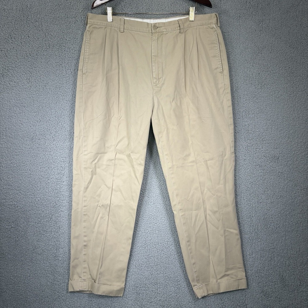 Polo Ralph Lauren Pants Mens 38x30 Beige Polo Chino Hammond Pleated Cuffed